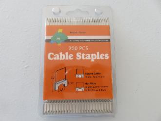 Photo of WHITE STAPLE CLIP 6-8 MM CABLE